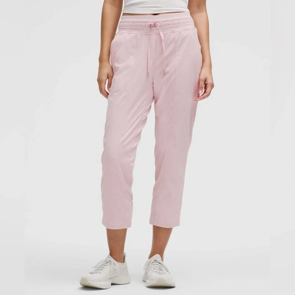 lululemon athletica blush pink leggings with logo tag
